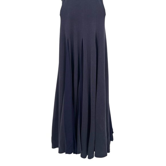 Free People Stella Cupro Lace Up Pleated Maxi Dress Blue Large Sleeveless - Picture 9 of 11